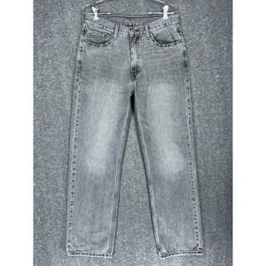 Levis 565 Jeans Mens 30x31 (tag 30x32) Gray Loose Straight Fit Denim